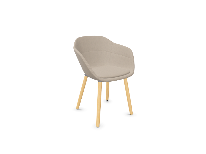 Chaise Taia 4 pieds — Chêne naturel & G142