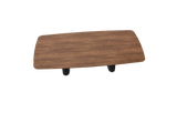 Table Essens - piétement oval B00 — Plateau chêne teinté noyé 260x120