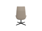 Fauteuil Dunas lounge dossier haut — Aluminium noir & Asis 132