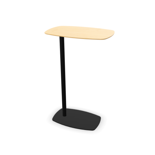 Table d'appoint Lan — Chêne naturel & Métal noir