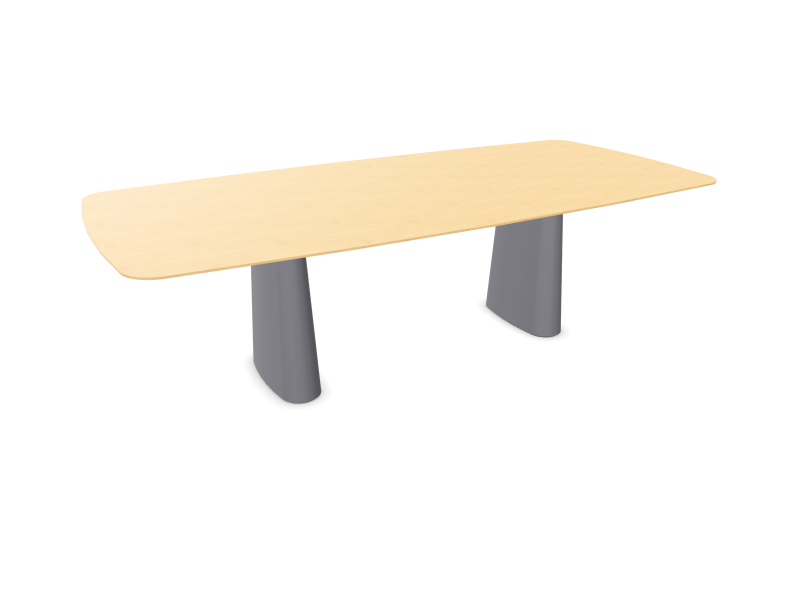 Table Essens - piétement ovale G49 — Plateau chêne 260x120
