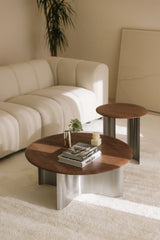 Set de 2 tables basses rondes Marvion - Bois de Mangue - vue principale