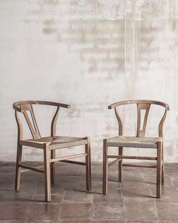 Chaise Rob Naturel — Teck & corde naturel