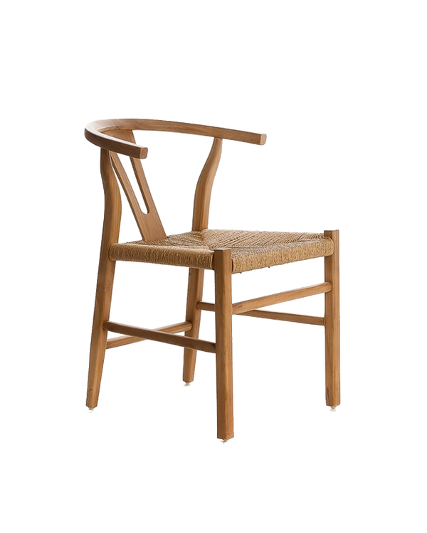 Chaise Rob Naturel — Teck & corde naturel
