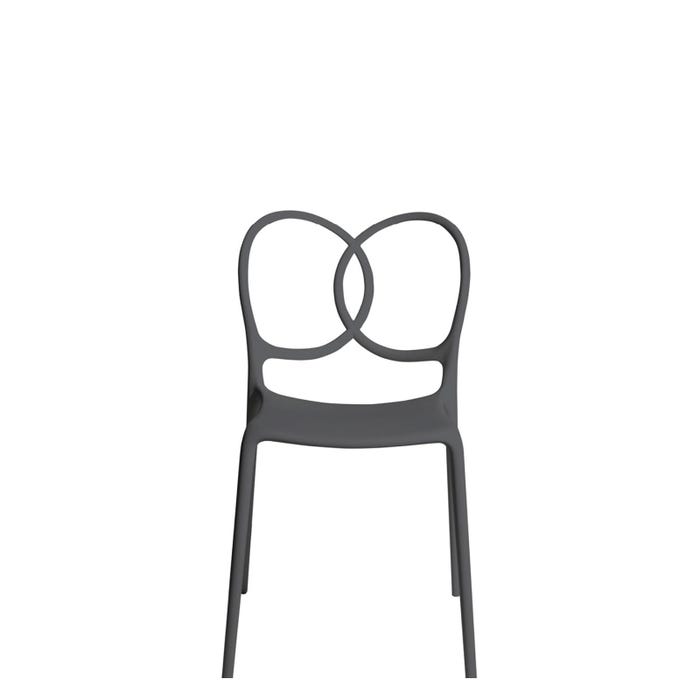 Chaise Sissi sans accoudoirs — Dark grey