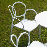 Chaise Sissi avec accoudoirs — White