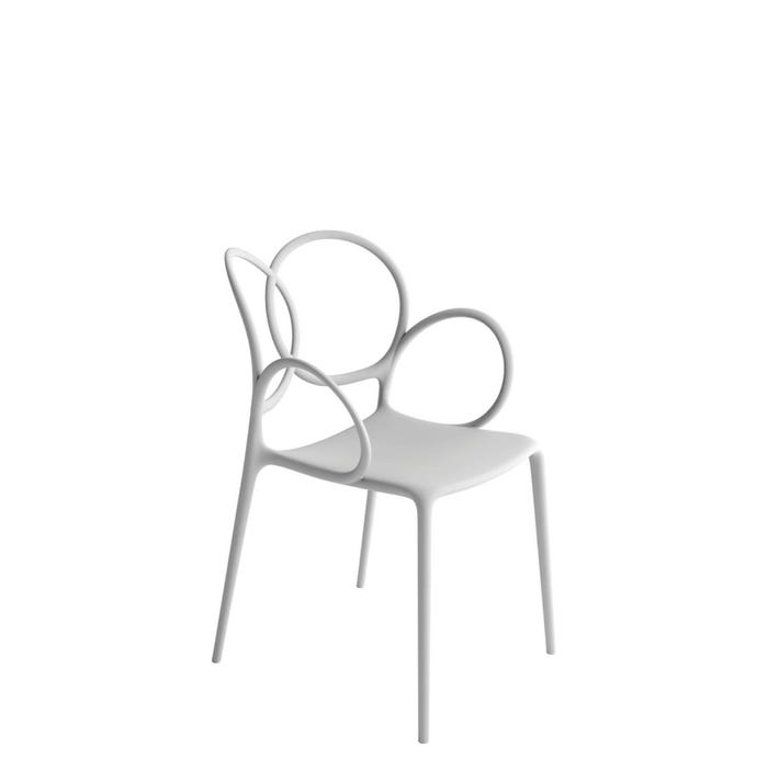 Chaise Sissi avec accoudoirs — White