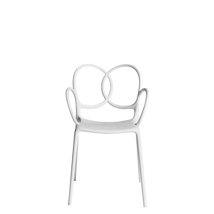 Chaise Sissi avec accoudoirs — White