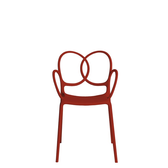 Chaise Sissi avec accoudoirs — Red