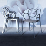 Chaise Sissi avec accoudoirs — Dark grey