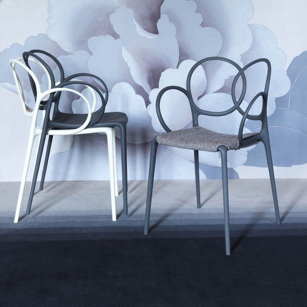 Chaise Sissi avec accoudoirs — Dark grey