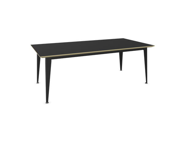 Table Don rallonge 150x90cm — Hêtre teinté & Epoxy