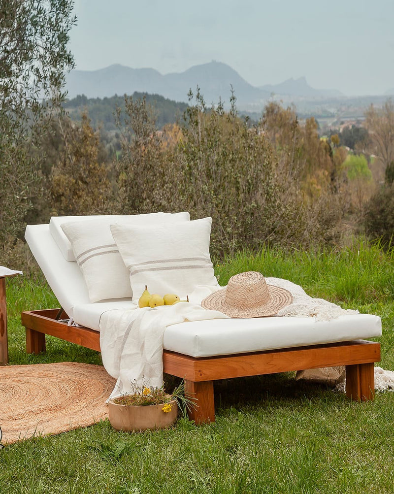 Chaise longue Strauss (matelas) — Oléfine Blanc