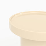 Table d'appoint Nora laquée blanc cassé