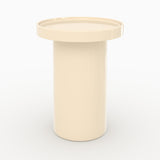 Table d'appoint Nora laquée blanc cassé