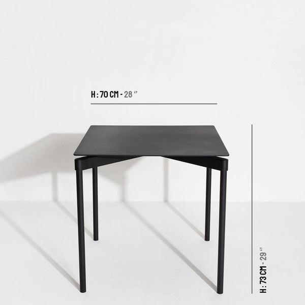 Table de diner Fromme - carrée — Noir
