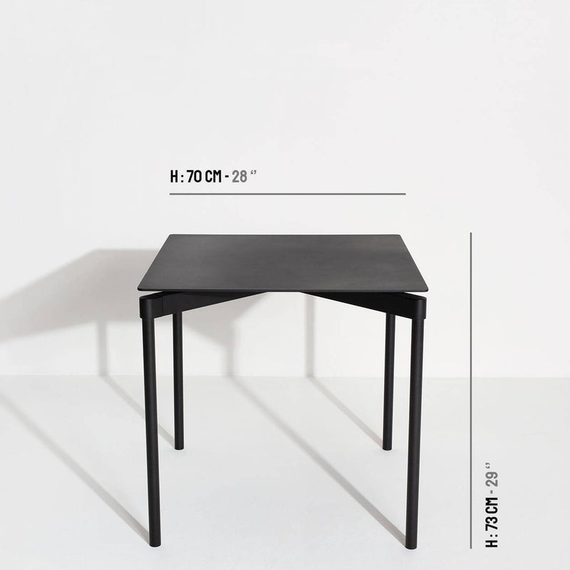 Table de diner Fromme - carrée — Noir