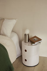 Table de chevet Babel - Tapioca Beige, 2 Tiroirs