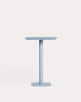 Table haute Zoilo bleu silvery