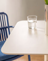 Table haute Zoilo blanc egg white
