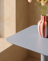 Table haute Zoilo bleu silvery