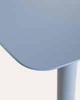 Table haute Zoilo bleu silvery