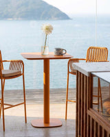 Table haute Zoilo orange terra