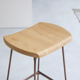 Tabouret haut DIEGO — Frêne et métal