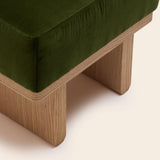 Tabouret ANCA dalila vert olive, détail du velours