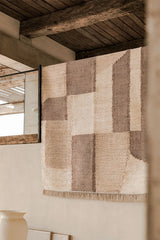 Tapis Davina en jute et coton, tons naturels, vue d'ensemble