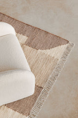 Tapis Davina, détail de la texture en jute et coton