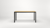 Table Punto à rallonge 100x100cm Noir — Hêtre teinté