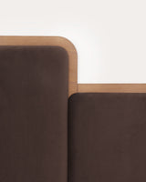 Tête de lit Saulo marron chocolat 180 cm