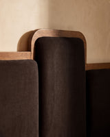 Tête de lit Saulo marron chocolat 160 cm