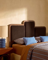 Tête de lit Saulo marron chocolat 160 cm