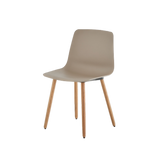 Chaise Varya XL 4 pieds en bois & coque plastique — Chêne naturel & G42