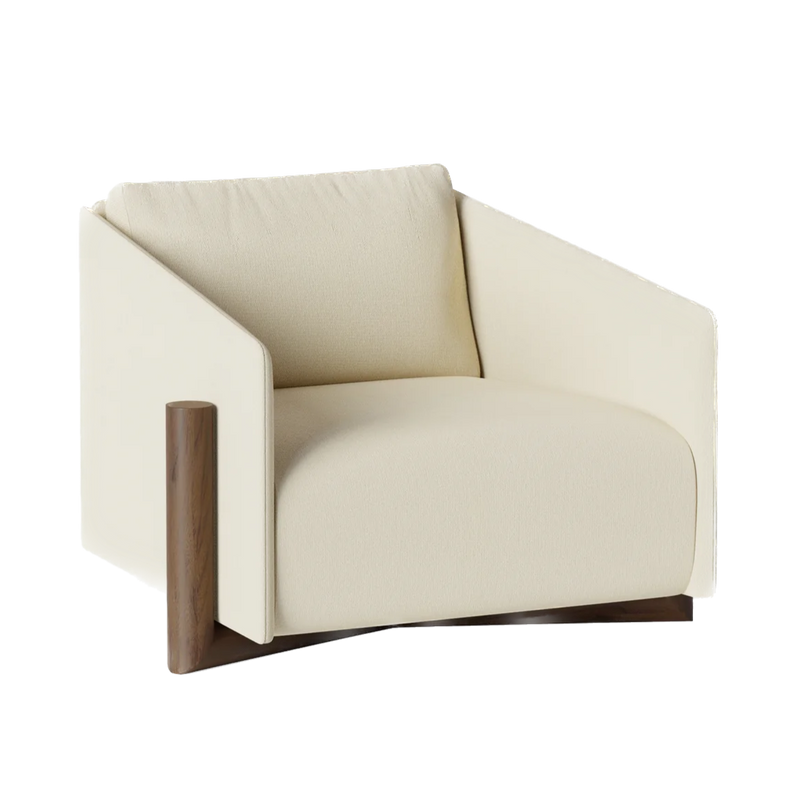 Fauteuil Timber — Crème