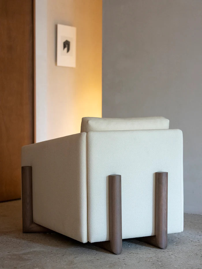 Fauteuil Timber — Crème