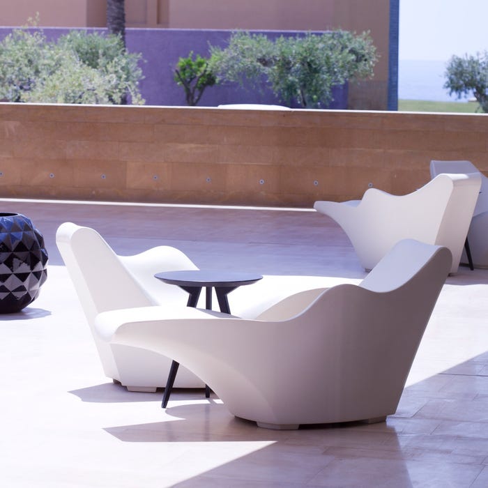 Chaise longue Tokyo-pop — White