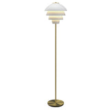 Lampadaire VALENCIA — Blanc plat / laiton
