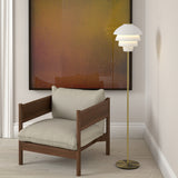 Lampadaire VALENCIA — Blanc plat / laiton