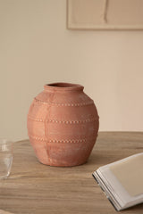 Vase AGNON Rouge Sienna en terre cuite