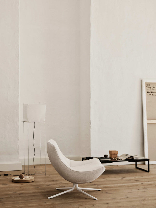Fauteuil Vera — Acier blanc & Boucle 342