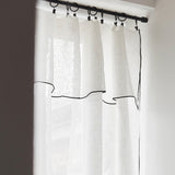 Voilage panneau SHADOW — Blanc pur