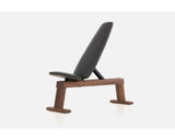 Banc de musculation Weightbench Noyer Cuir Noir - packshot