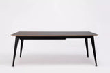 Table Don rallonge 150x90cm — Hêtre teinté & Epoxy