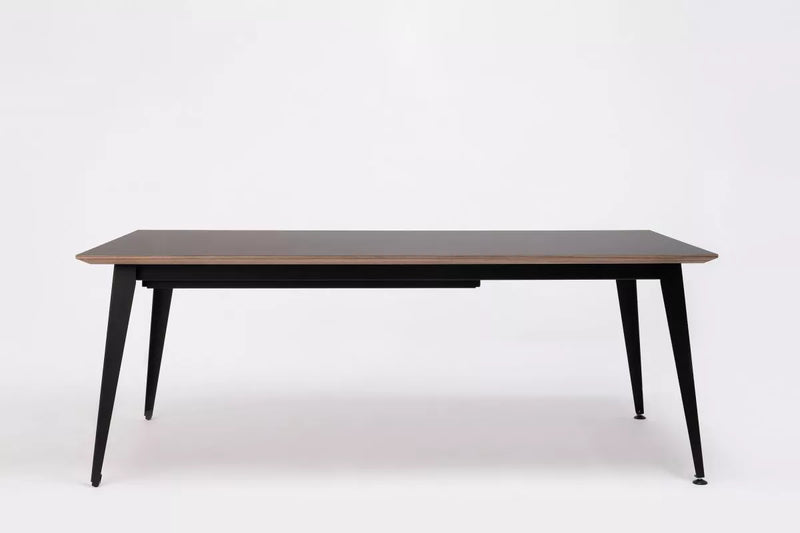 Table Don rallonge 150x90cm — Hêtre teinté & Epoxy
