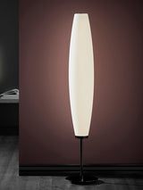 Lampadaire ZENTA — Noir / verre opale