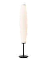 Lampadaire ZENTA — Noir / verre opale