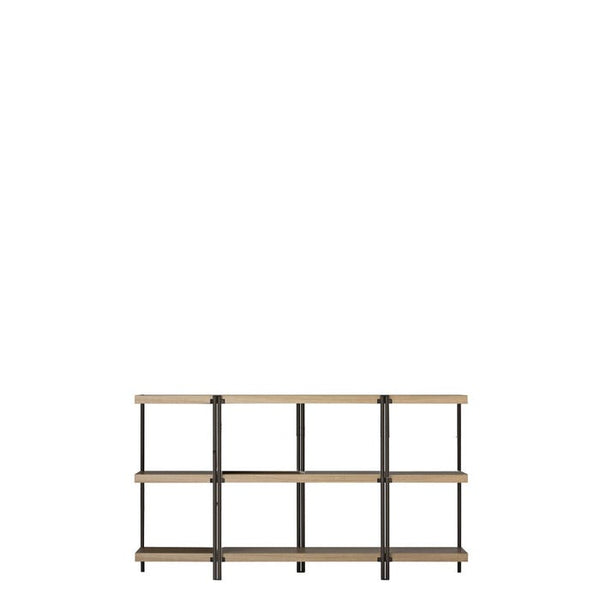 Etagère Zigzag — Natural oak, brass